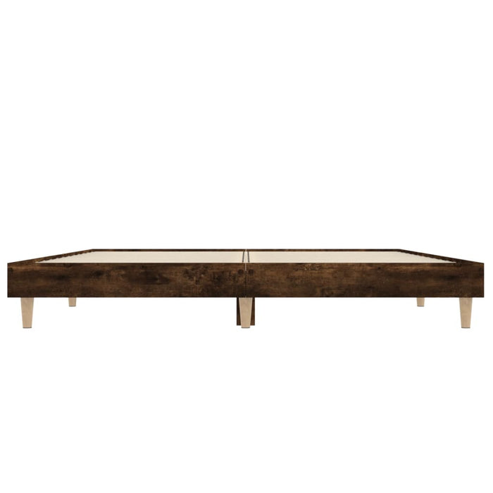 Cadru de pat, stejar afumat, 135x190 cm, lemn prelucrat WALTI
