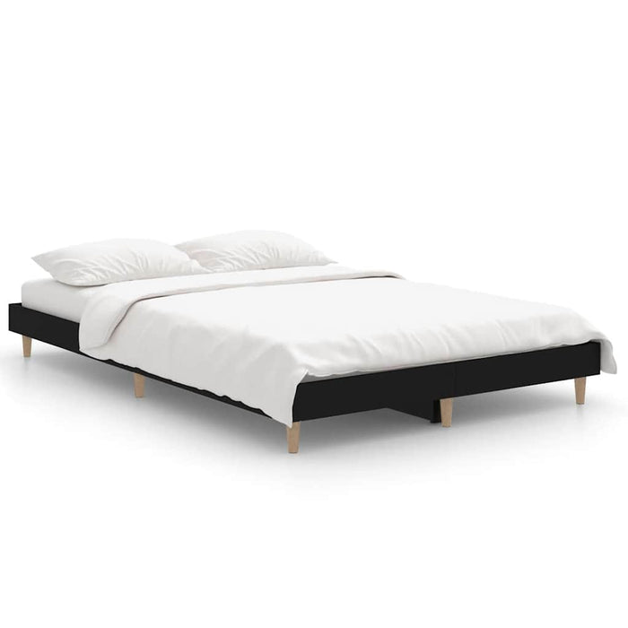 Cadru de pat, negru, 120x190 cm, lemn prelucrat - WALTI WALTI
