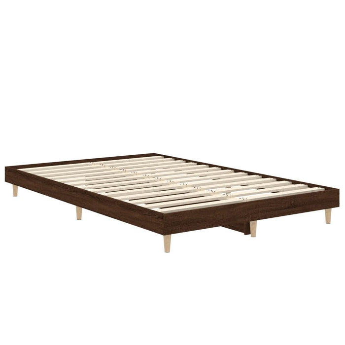 Cadru pat fără saltea stejar maro 120x190 cm, lemn prelucrat WALTI