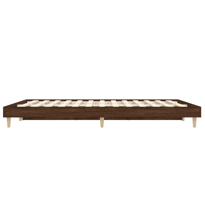 Cadru pat fără saltea stejar maro 120x190 cm, lemn prelucrat WALTI