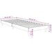 Cadru de pat, alb, 75x190 cm, lemn prelucrat - WALTI WALTI