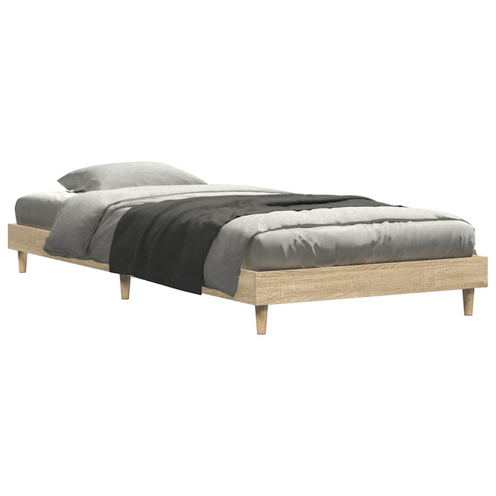 Cadru pat fără saltea, stejar sonoma 75x190 cm lemn prelucrat - WALTI WALTI