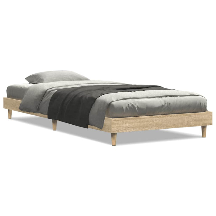 Cadru pat fără saltea, stejar sonoma 75x190 cm lemn prelucrat - WALTI WALTI