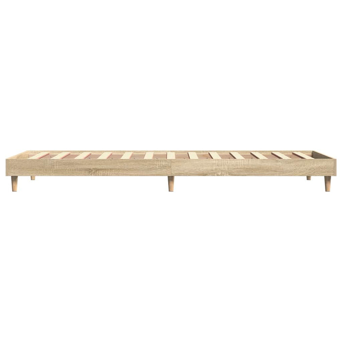 Cadru pat fără saltea, stejar sonoma 75x190 cm lemn prelucrat - WALTI WALTI