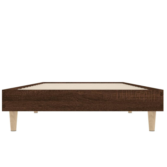 Cadru pat fără saltea, stejar maro 75x190 cm lemn prelucrat - WALTI WALTI