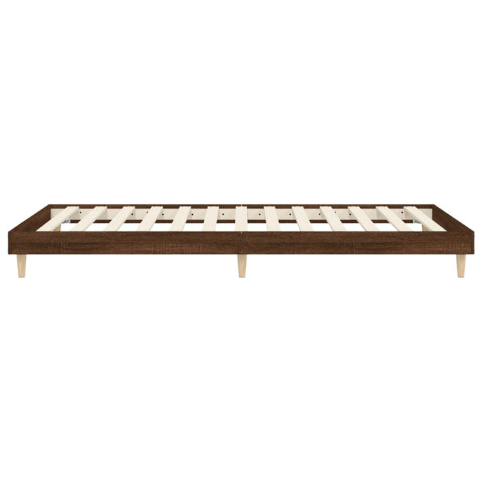 Cadru pat fără saltea, stejar maro 75x190 cm lemn prelucrat - WALTI WALTI