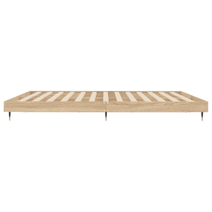 Cadru de pat fără saltea Stejar Sonoma 200x200cm Lemn prelucrat - WALTI WALTI
