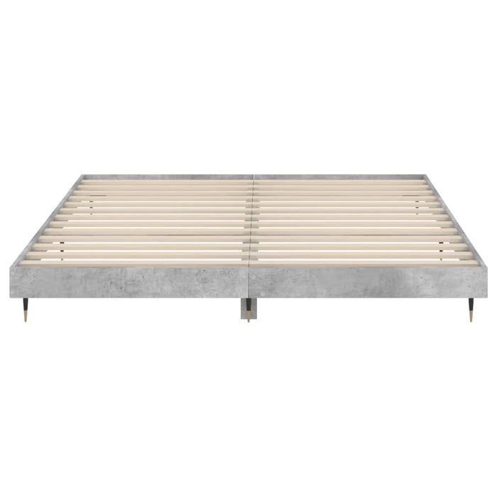 Cadru de pat, gri beton, 200x200 cm, lemn prelucrat WALTI