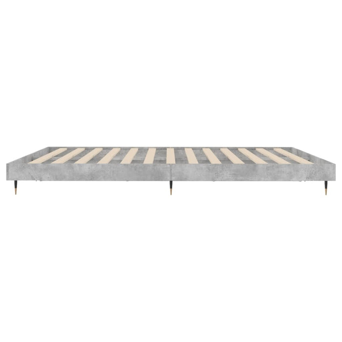 Cadru de pat, gri beton, 200x200 cm, lemn prelucrat WALTI