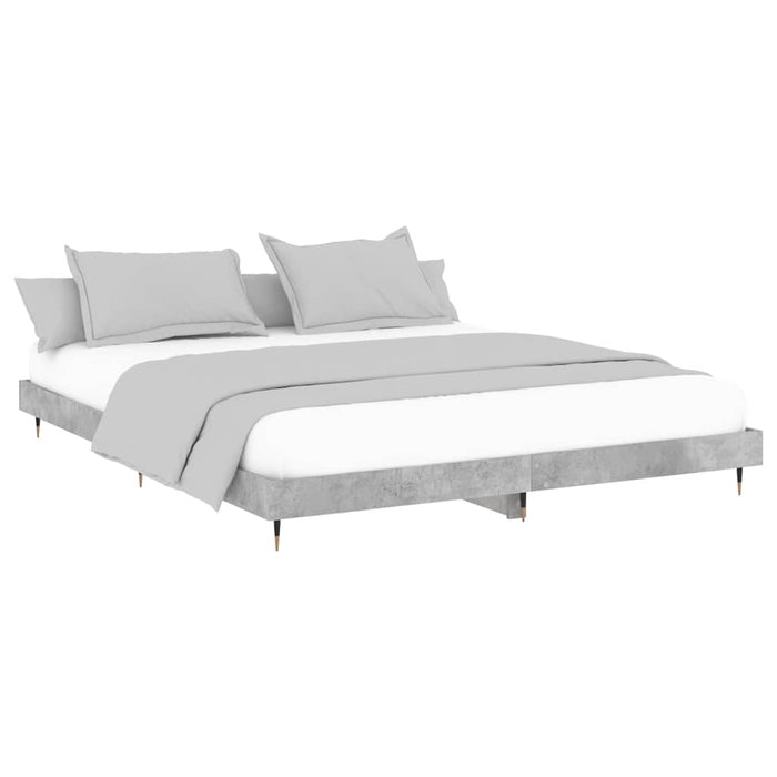 Cadru de pat, gri beton, 120x200 cm, lemn prelucrat WALTI