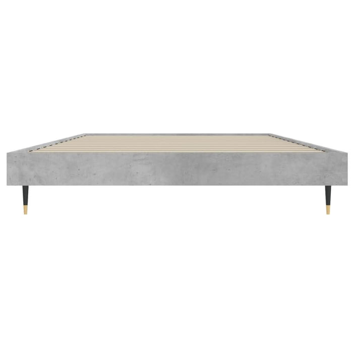 Cadru de pat, gri beton, 90x200 cm, lemn prelucrat - WALTI WALTI