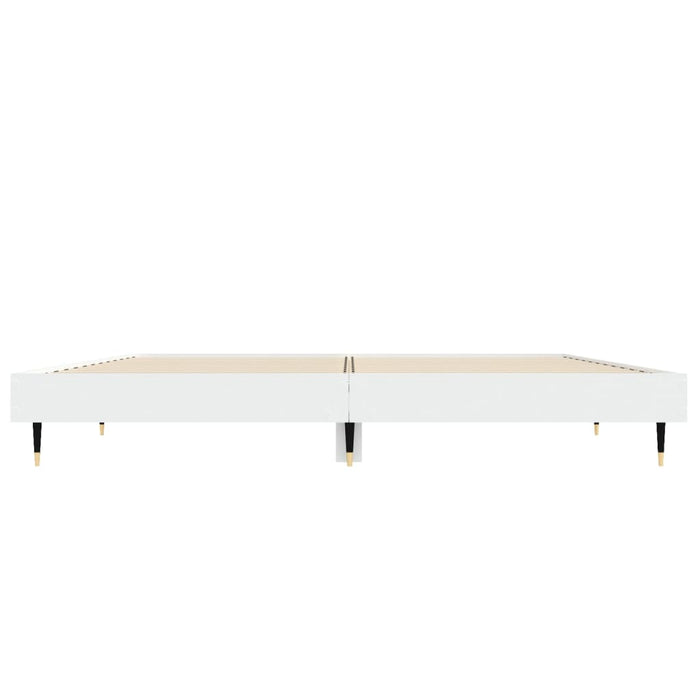 Cadru de pat, alb, 140x190 cm, lemn prelucrat WALTI