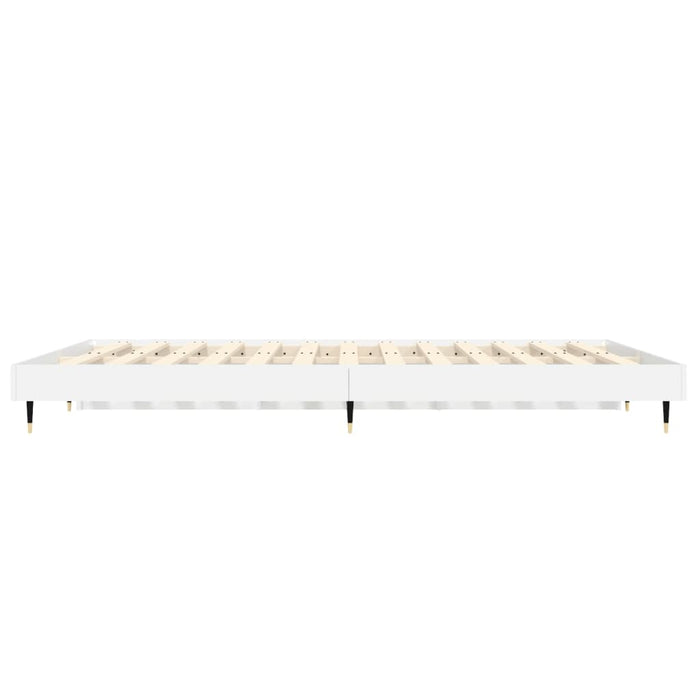 Cadru de pat, alb, 140x190 cm, lemn prelucrat WALTI