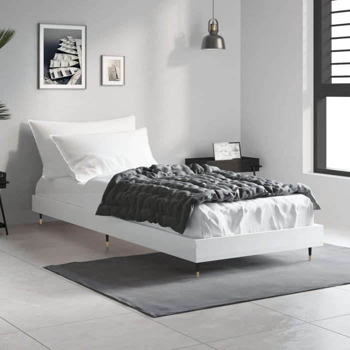 Cadru de pat, alb, 75x190 cm, lemn prelucrat - WALTI WALTI