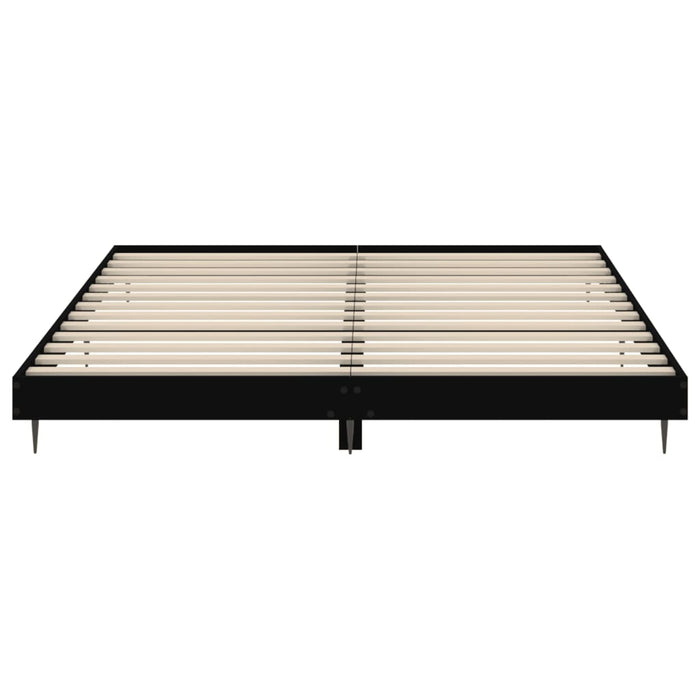 Cadru de pat, negru, 200x200 cm, lemn prelucrat WALTI