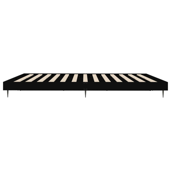 Cadru de pat, negru, 200x200 cm, lemn prelucrat WALTI