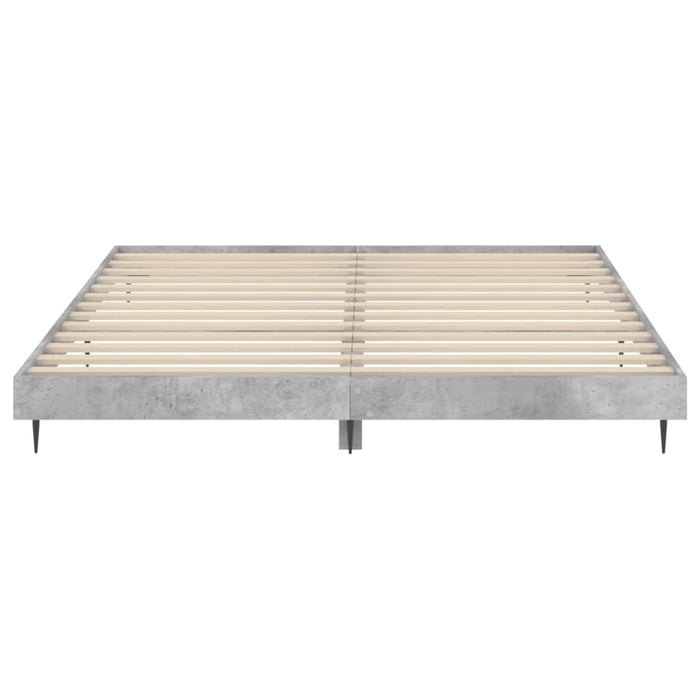 Cadru de pat, gri beton, 160x200 cm, lemn prelucrat WALTI
