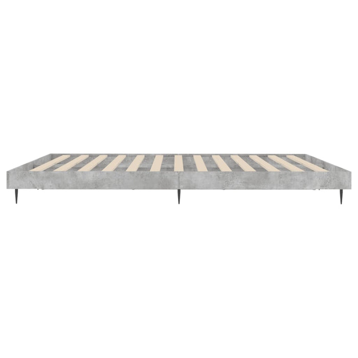 Cadru de pat, gri beton, 160x200 cm, lemn prelucrat WALTI