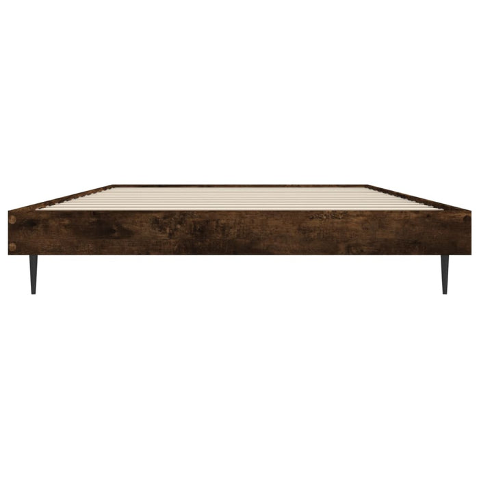 Cadru pat fără saltea stejar fumuriu 100x200 cm lemn prelucrat - WALTI WALTI