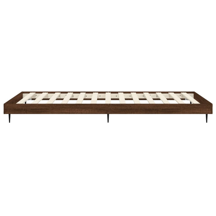 Cadru pat fără saltea stejar maro, 90x200 cm, lemn prelucrat WALTI