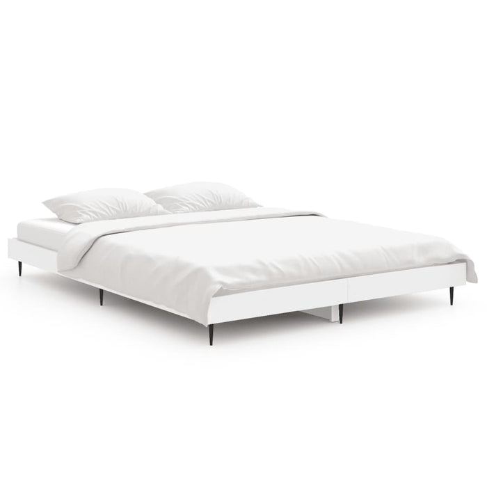 Cadru de pat, alb, 140x190 cm, lemn prelucrat - WALTI WALTI