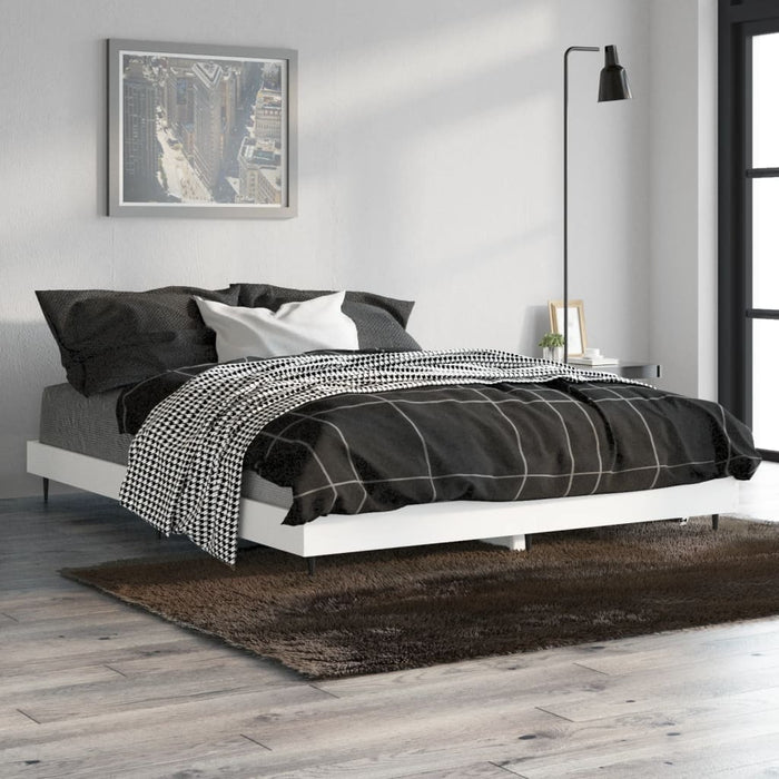 Cadru de pat, alb, 140x190 cm, lemn prelucrat - WALTI WALTI