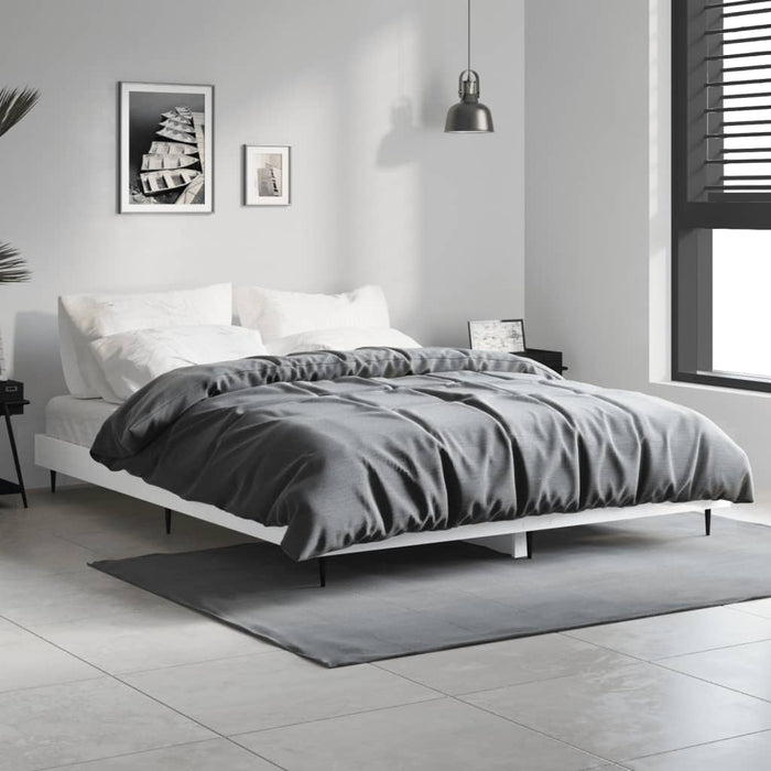 Cadru de pat, alb, 140x190 cm, lemn prelucrat - WALTI WALTI