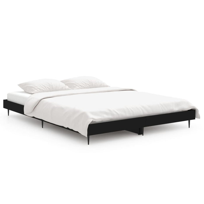 Cadru de pat, negru, 140x190 cm, lemn prelucrat - WALTI WALTI