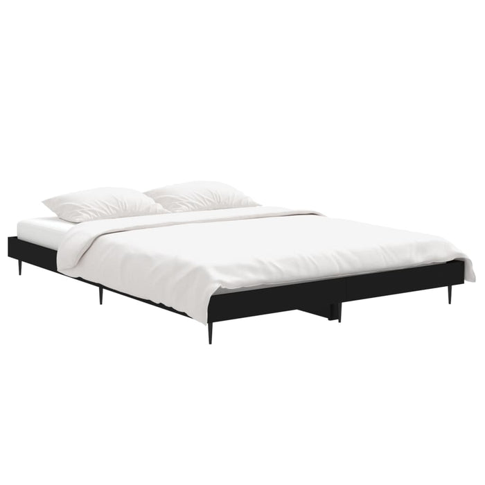 Cadru de pat, negru, 140x190 cm, lemn prelucrat - WALTI WALTI