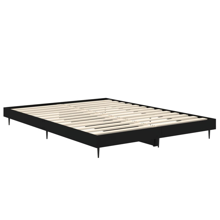 Cadru de pat, negru, 140x190 cm, lemn prelucrat - WALTI WALTI