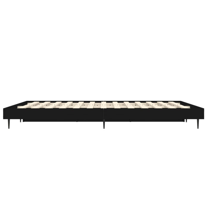 Cadru de pat, negru, 140x190 cm, lemn prelucrat - WALTI WALTI