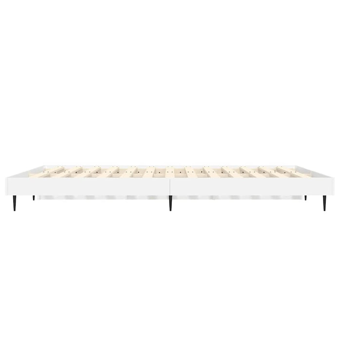 Cadru de pat, alb extralucios, 140x190 cm, lemn prelucrat - WALTI WALTI