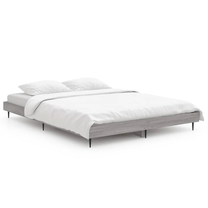 Cadru de pat, gri sonoma, 140x190 cm, lemn prelucrat - WALTI WALTI