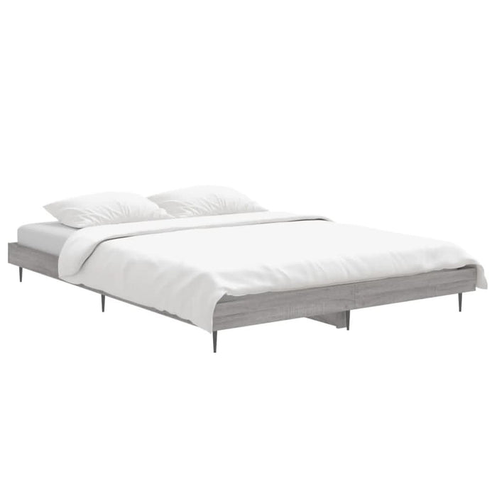 Cadru de pat, gri sonoma, 140x190 cm, lemn prelucrat - WALTI WALTI