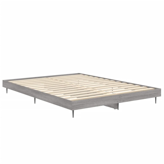 Cadru de pat, gri sonoma, 140x190 cm, lemn prelucrat - WALTI WALTI
