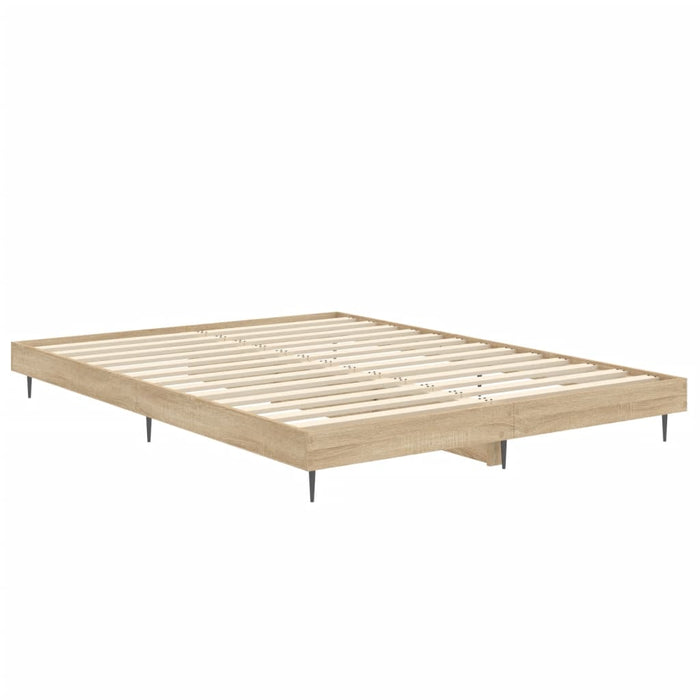 Cadru de pat, stejar sonoma, 135x190 cm, lemn prelucrat - WALTI WALTI