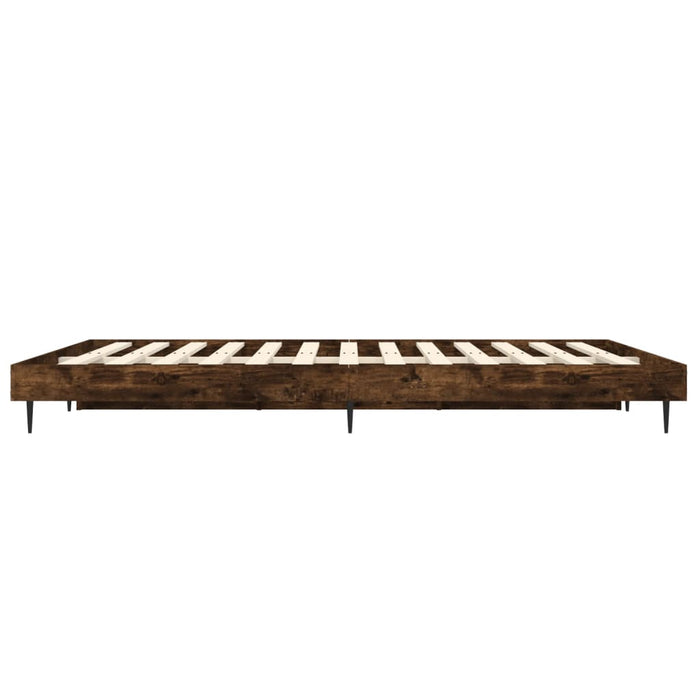 Cadru de pat, stejar afumat, 135x190 cm, lemn prelucrat - WALTI WALTI