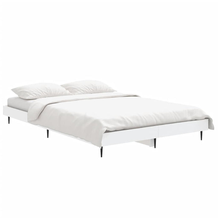 Cadru de pat, alb, 120x190 cm, lemn prelucrat WALTI