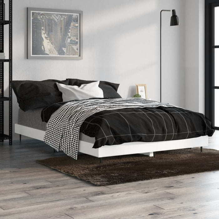 Cadru de pat, alb, 120x190 cm, lemn prelucrat WALTI