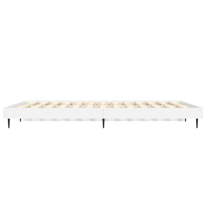 Cadru de pat, alb, 120x190 cm, lemn prelucrat WALTI