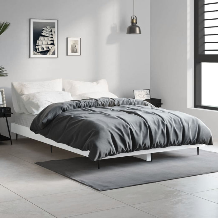 Cadru de pat, alb, 120x190 cm, lemn prelucrat WALTI