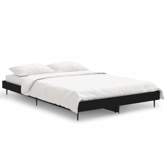 Cadru de pat, negru, 120x190 cm, lemn prelucrat WALTI