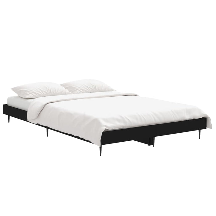 Cadru de pat, negru, 120x190 cm, lemn prelucrat WALTI
