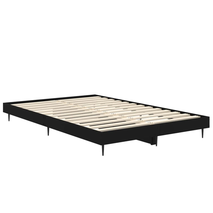Cadru de pat, negru, 120x190 cm, lemn prelucrat WALTI