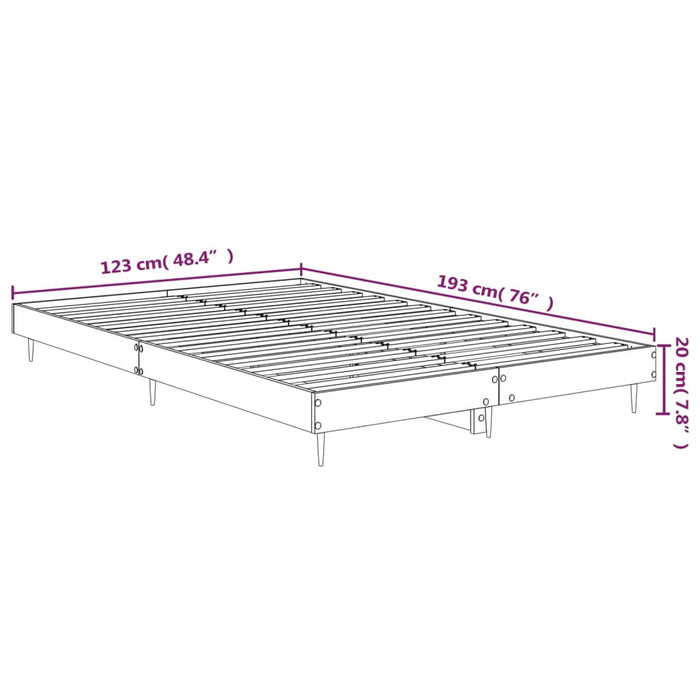 Cadru de pat, negru, 120x190 cm, lemn prelucrat WALTI