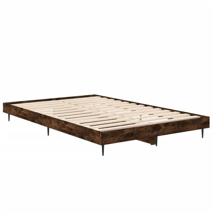 Cadru pat fără saltea stejar fumuriu 120x190 cm, lemn prelucrat - WALTI WALTI