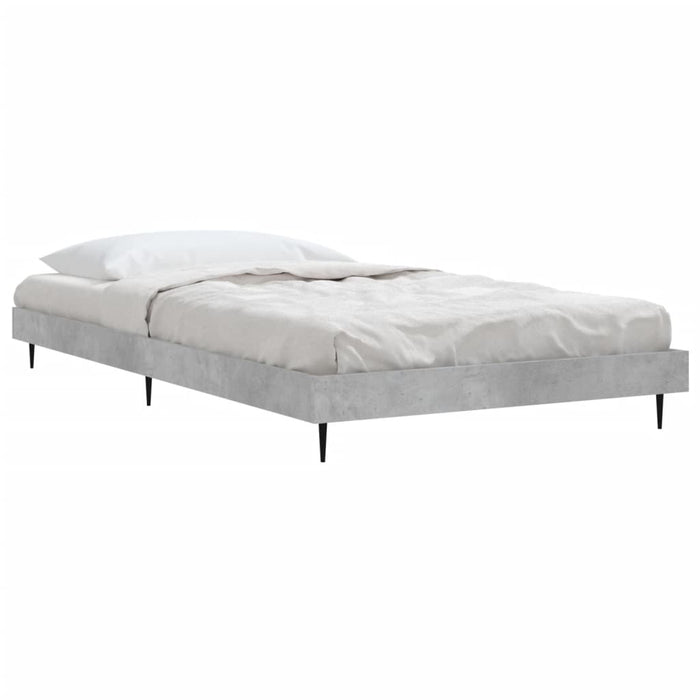 Cadru de pat, gri beton, 90x190 cm, lemn prelucrat - WALTI WALTI