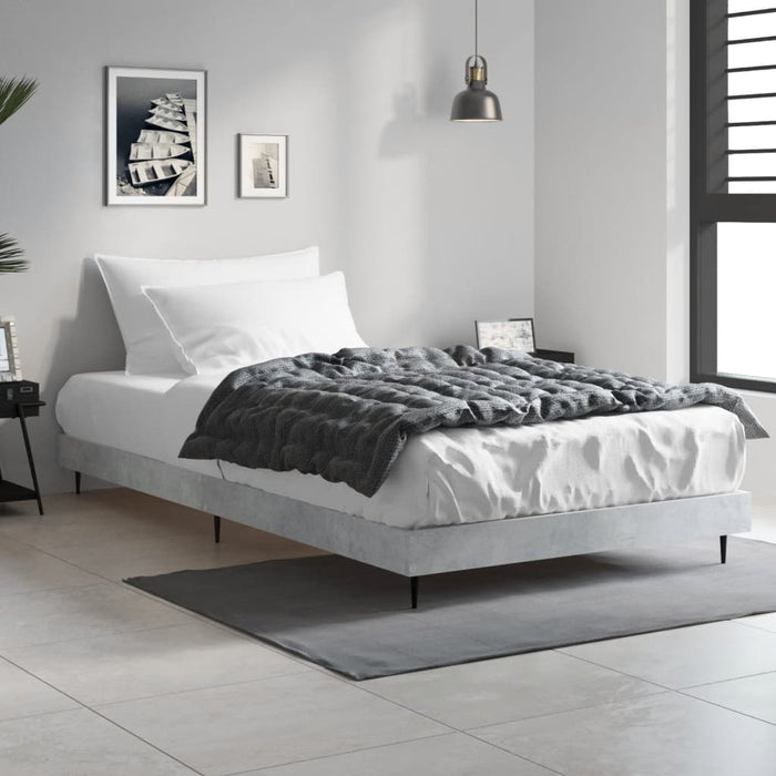 Cadru de pat, gri beton, 90x190 cm, lemn prelucrat - WALTI WALTI