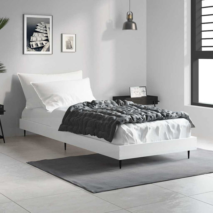 Cadru de pat, alb, 75x190 cm, lemn prelucrat - WALTI WALTI