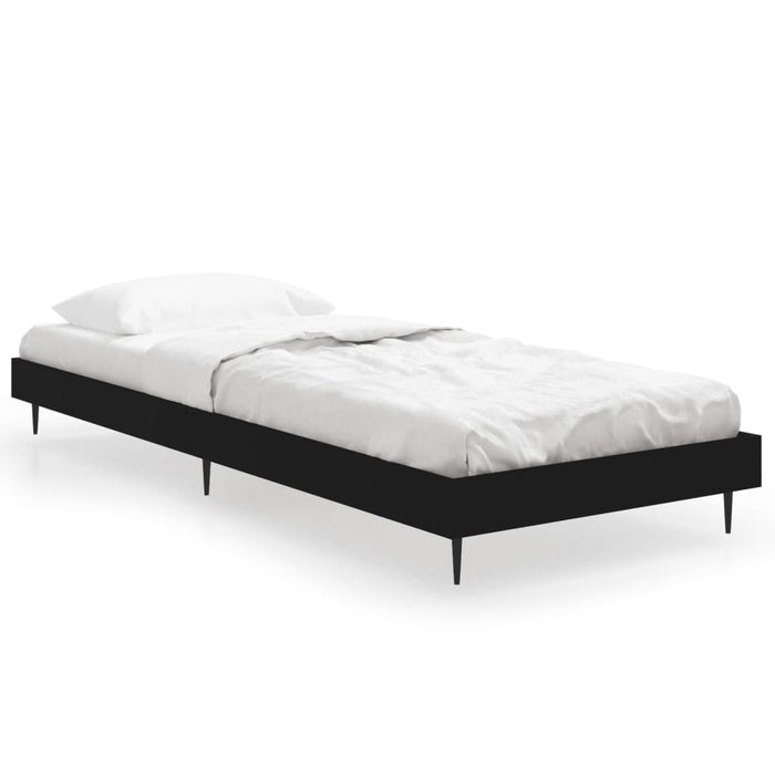 Cadru de pat, negru, 75x190 cm, lemn prelucrat - WALTI WALTI